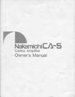 Nakamichi CA-5-User-Manual